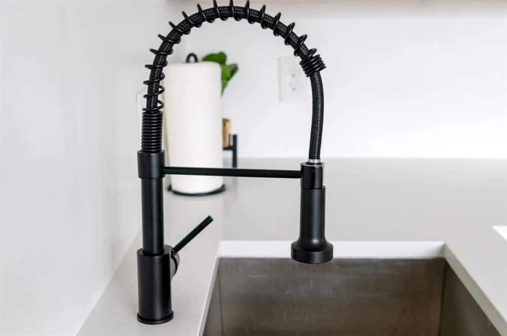 A clean black matte faucet