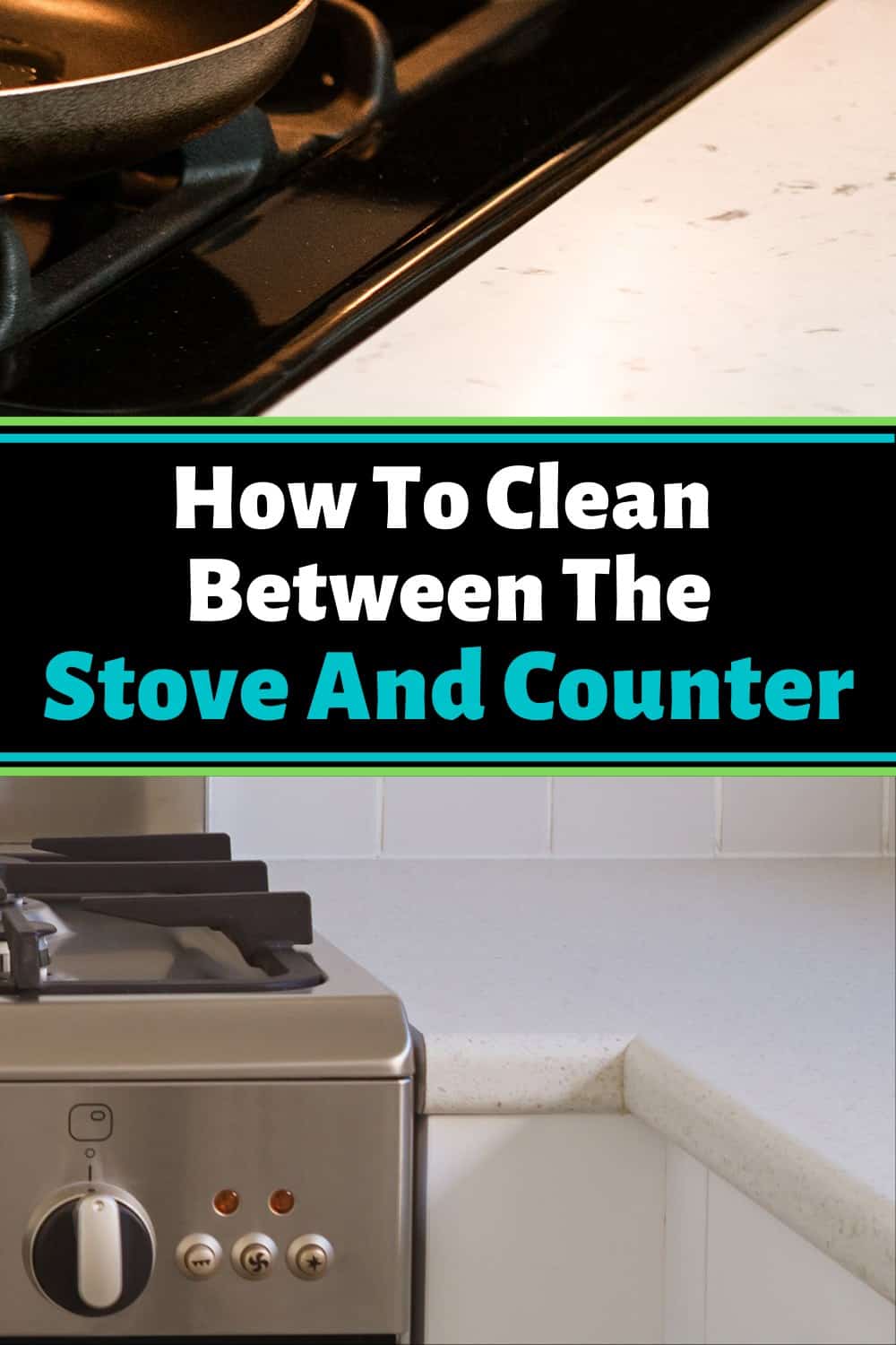 Use A Scraper To Clean the Gap Between Stove And Counter
