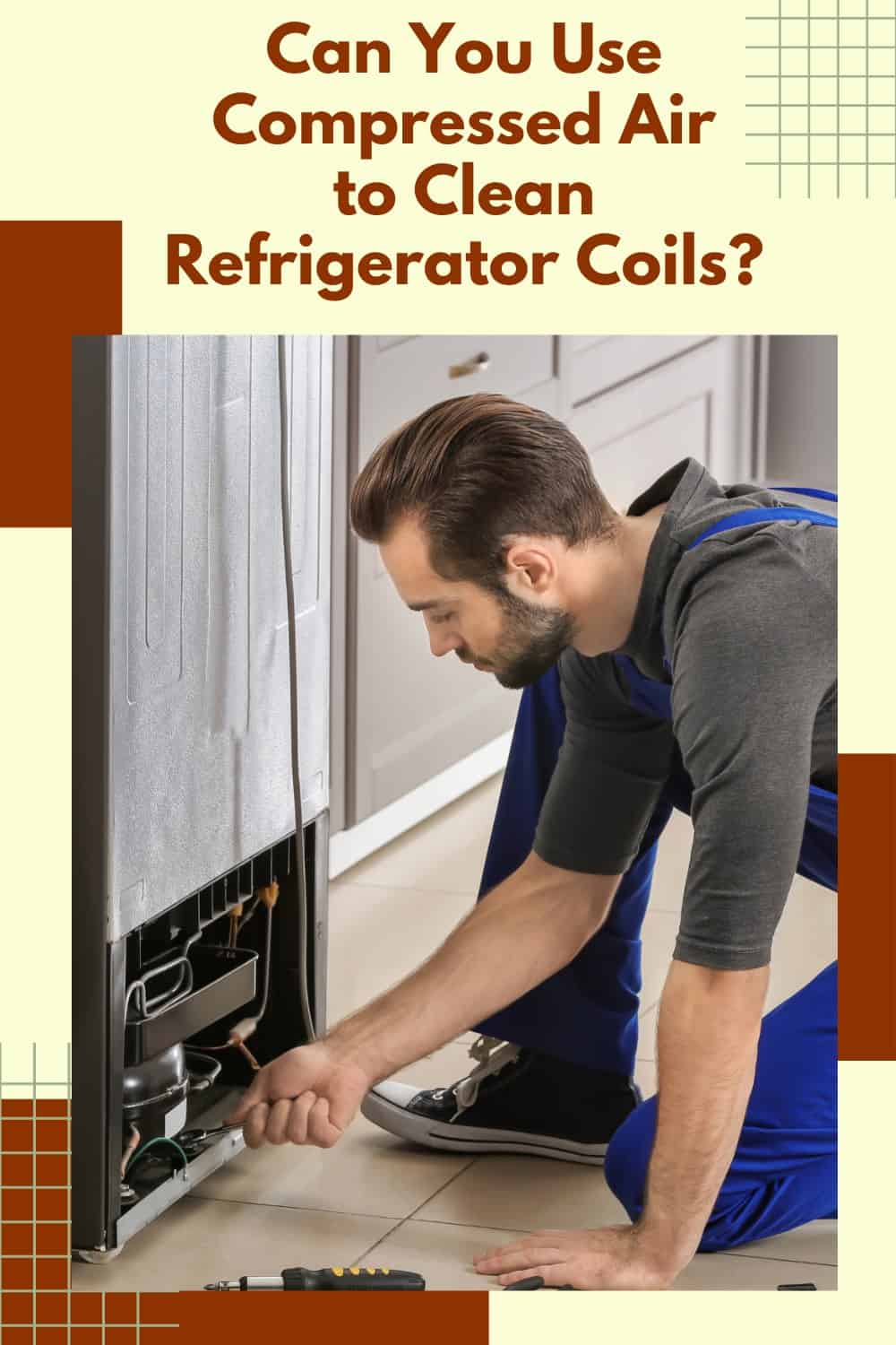 Yes, you can use compressed air on refrigerator coils