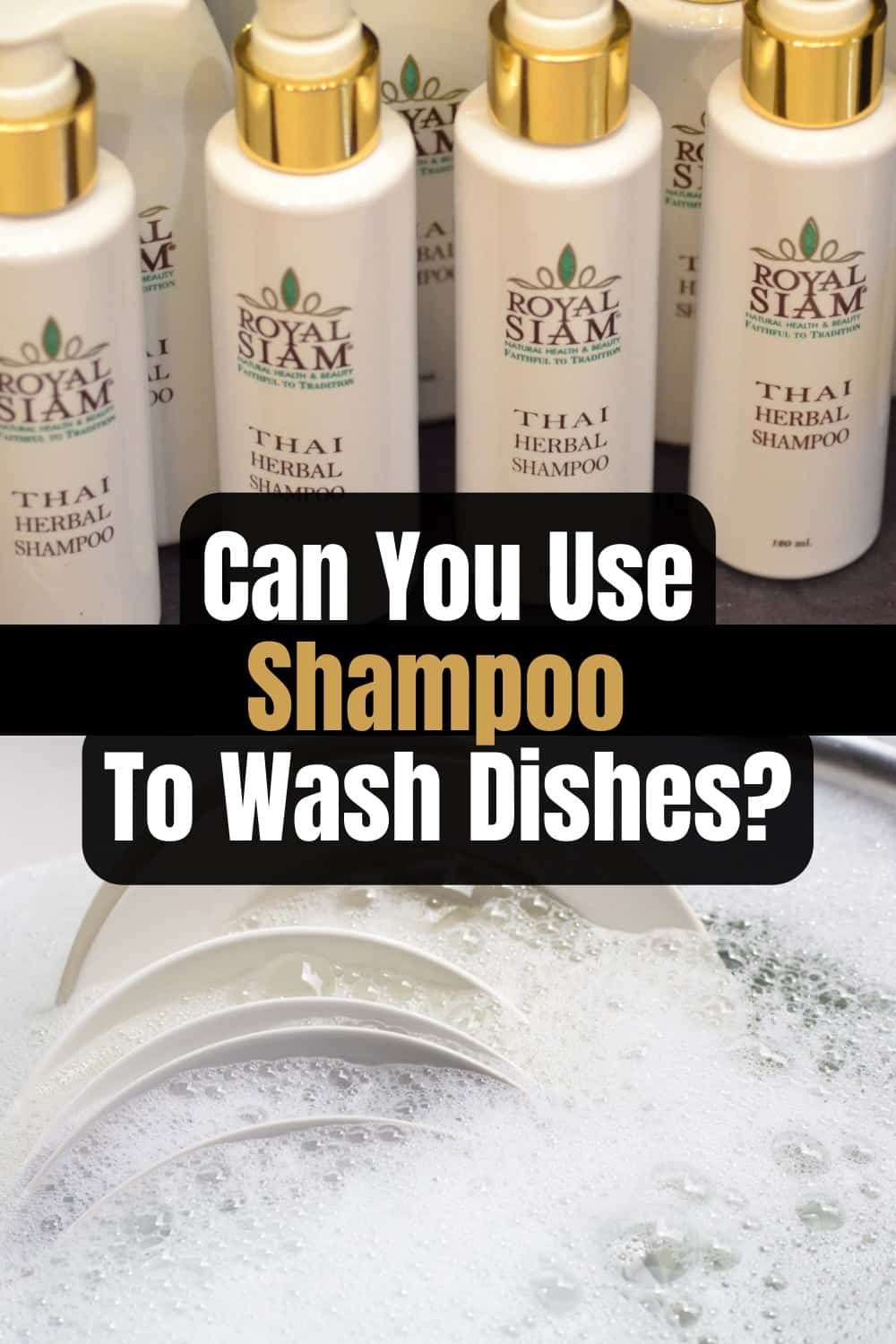 You can use shampoo to wash dishes